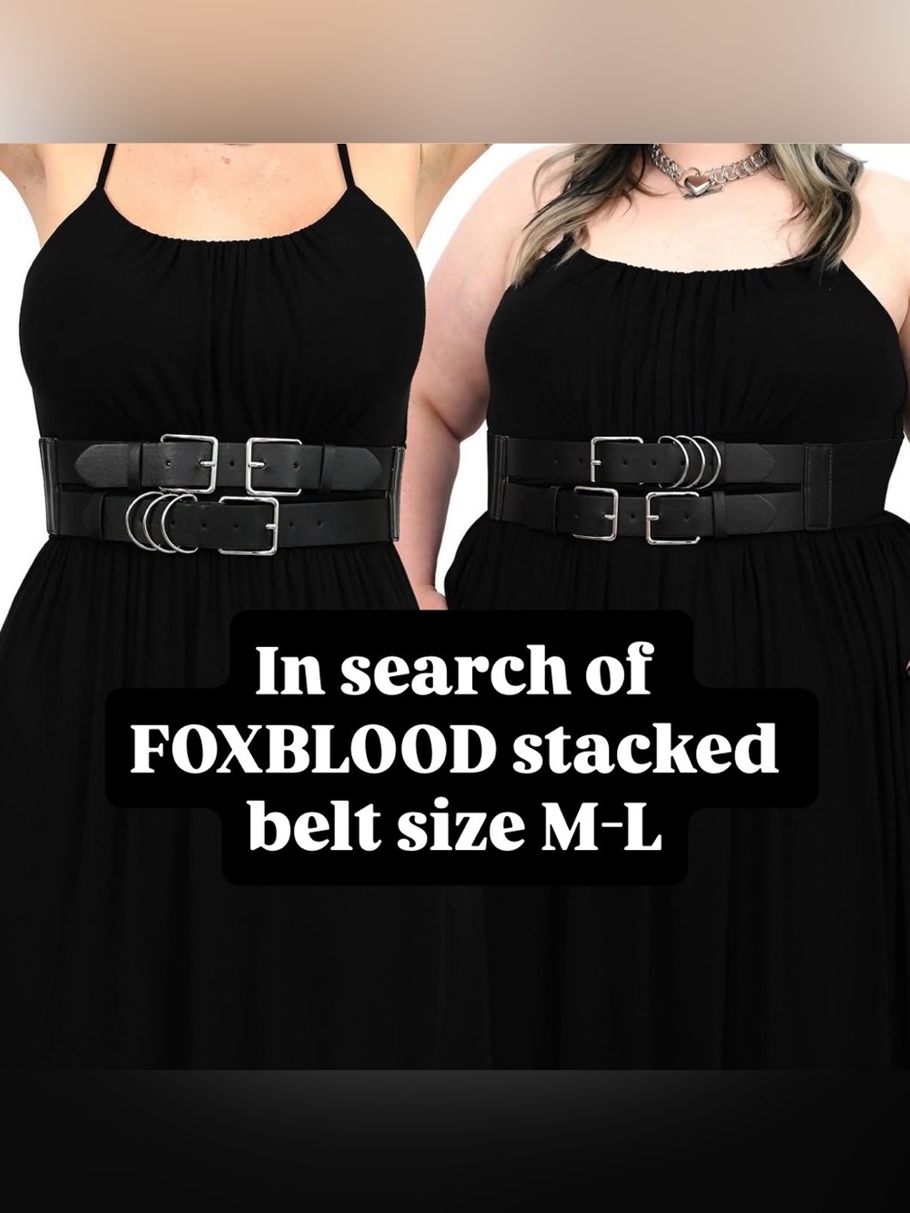 ISO FOXBLOOD BELT Stacked Double Buckle Belt SIZE M-XL
